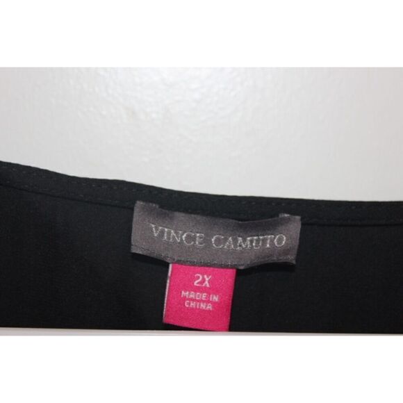 Vince Camuto Black Blouse Women Size 2x Plus Size - Picture 6 of 7